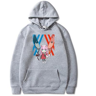 Japanese Anime Darling In The Franxx Zero Two Hoodies Women Men Long Sleeve Sweatshirts Unisex Cool Streetwear Clothing