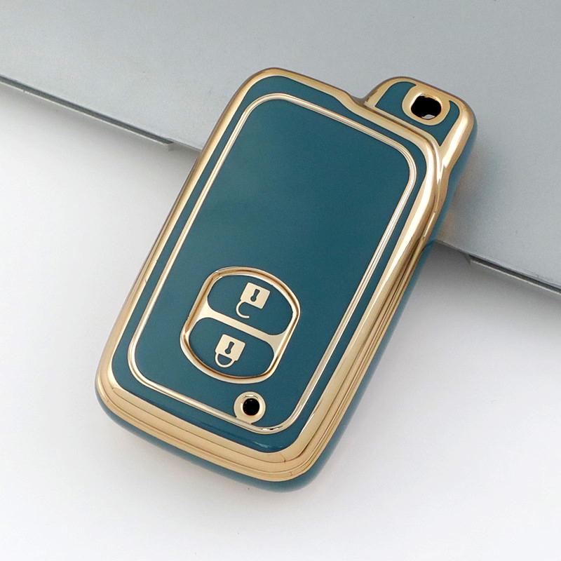 2 3 4 Tasten TPU Auto Schlüsselhülle für Toyota Aqua Rav4 Land Cruiser Camry Prado Corolla Prius Abdeckung Keyless Fernbedienung Schlüsselanhänger 2013 2014 gray