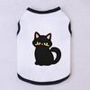 Halloween Pet Vest Cute Black Cat Cartoon Print Sleeveless Shirt Soft Breathable Costume For Kitten Puppy Party Daily Outfit