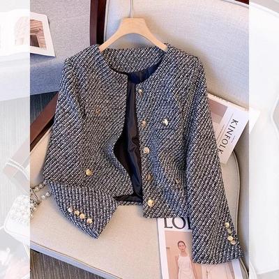 Französische High-End Jacke mit dezentem Duft für Damen, Frühling und Herbst, Neues beliebtes High-End-Top mit damenhaftem Temperament für den Frühherbst
