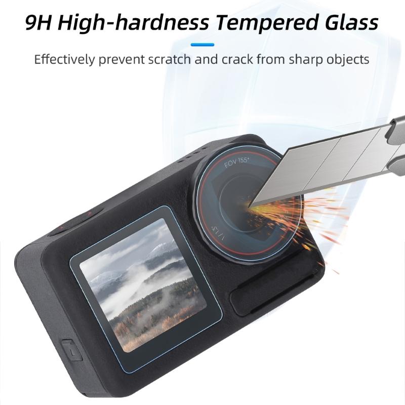 Camera Screen Lens Tempered Glass High Transparencys and AntiFingerprint for Action 5Pro Lens