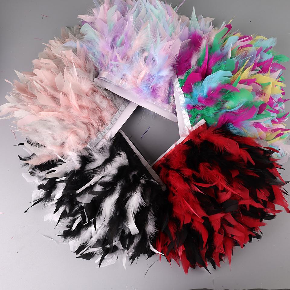Feather10-15cm Marabou Feathers Trim DIY Wedding Turkey Feather Ribbon Crafts Sewing Clothing Party Plume Handmade Home Decor