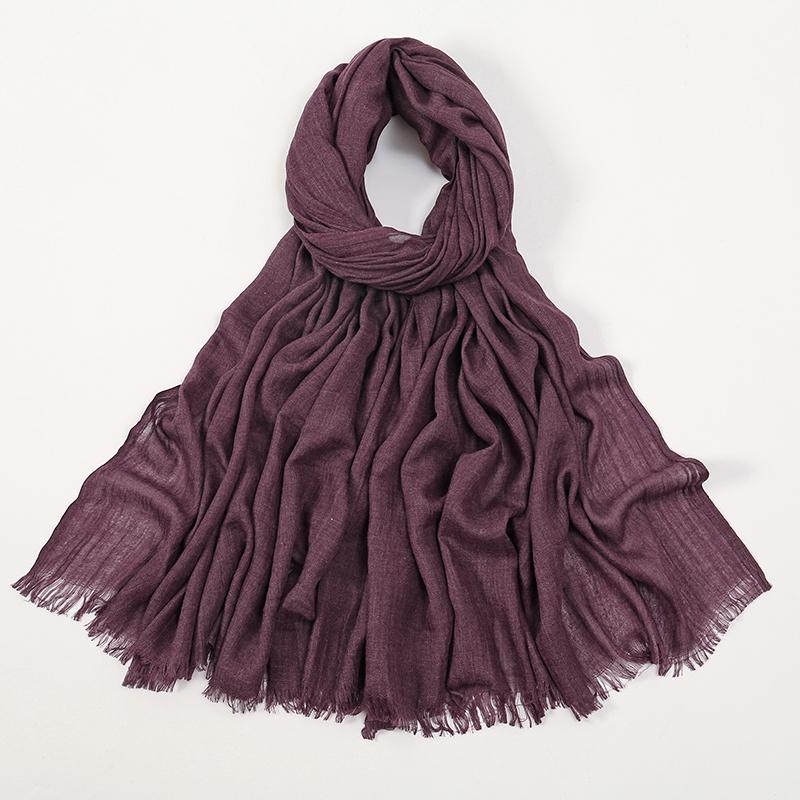Large Size Cotton Feeling Scarf Women Plain Foulard Femme Luxury Hijab Long Bandana Evening Party Dress Shawls and Wraps
