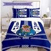 Set Lenzuola Stampato FC Porto 3 Pezzi Copripiumino Morbido Traspirante Federe Set Lavabile Decorazione Camera da Letto Regalo per la Casa