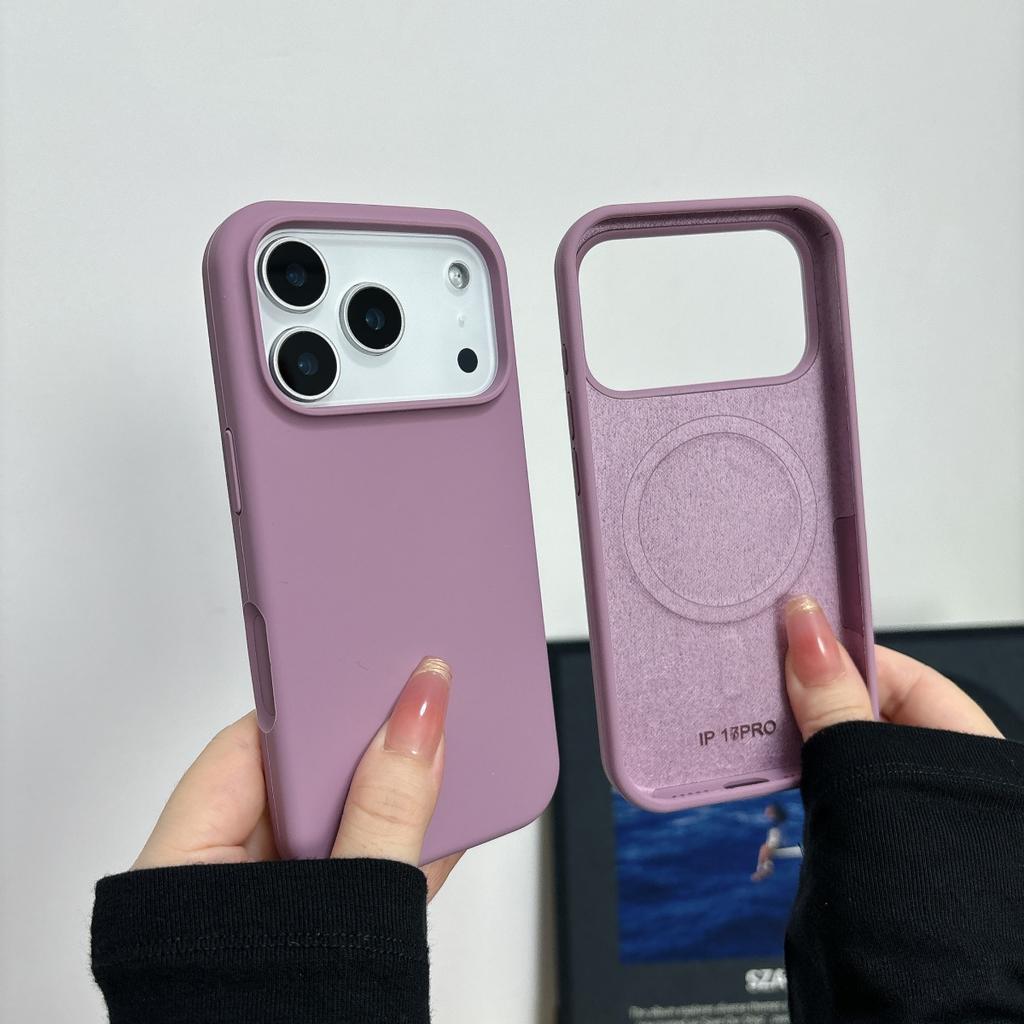 Official Solid Color Liquid Silicone Magsafe Phone Case for IPhone 17 Pro Max 16 15 14 13 12 11 Magnetic Wireless Charge Cover