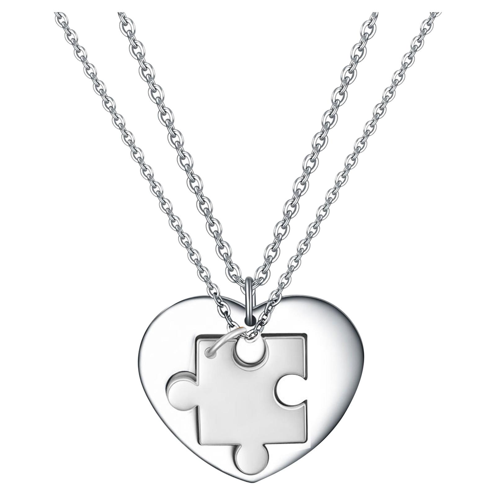 

Ожерелье-пазл, Модные и Любовные Парные Подвески-аксессуары One Size