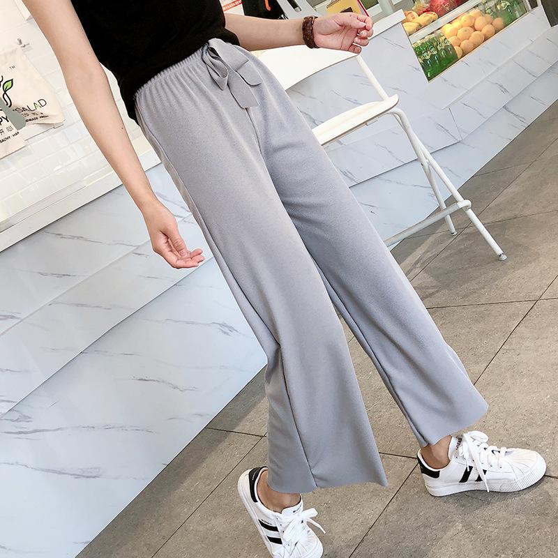Paris High Waist Ice Silk Drape Pants - Summer Loose Straight Leg