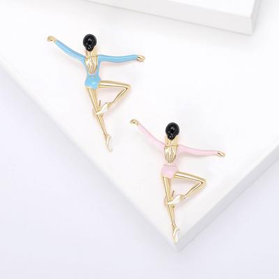 Spilla Moda Creativa Smaltata Ballerina Danzante Spilla Spilla Spilla da Giacca Accessori Abbigliamento