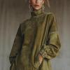 2026 Vintage Style High-Neck Suede Tassel Dress with Pockets