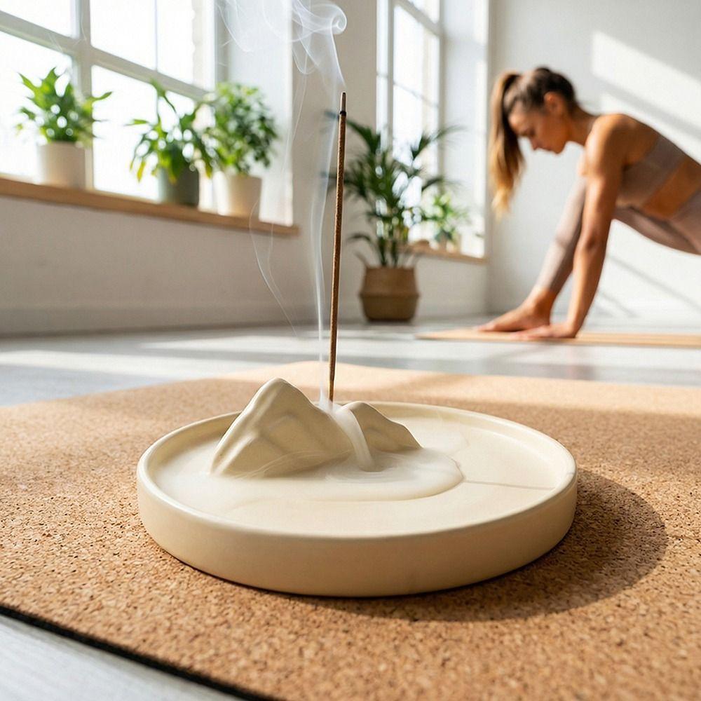 Round Incense Stick Holder Non-slip Incense Burning Tray Creative Aromatherapy Stand  Tea Ceremony