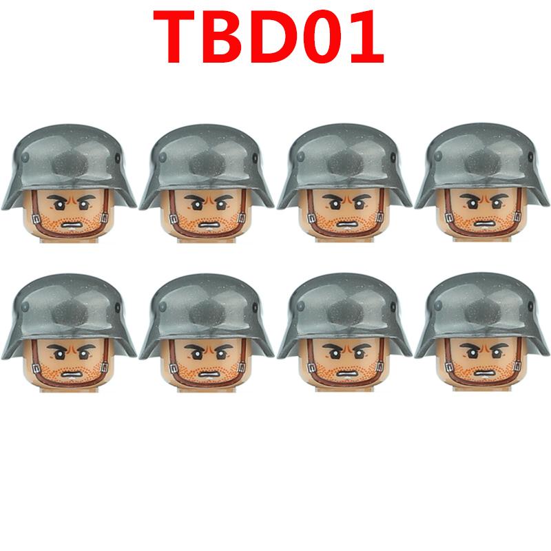 WW2 Military German Soldiers Figures Building Blocks Army Infantry Warrior Gunner Armour Cannon Weapons Bricks Toys For Kids