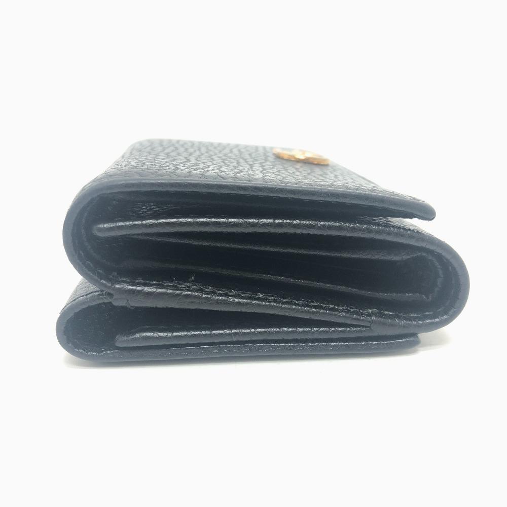 Gucci 474746 GG Marmont Compact Wallet Coin Compartment Trifold Wallet