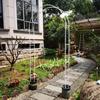 Elegant Wrought Iron Arched Flower Stand for Climbing Roses