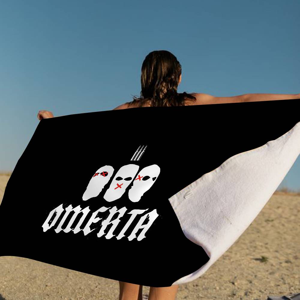 O-Omerta S-Store Logo Microfiber Beach Towel Absorbent Quick Dry Soft Yoga Swimming Resort Mountain Climbing Towel