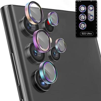 Ochranná fólie na objektiv fotoaparátu pro Samsung Galaxy S22 Ultra Hliníková kovová fólie z tvrzeného skla na fotoaparát pro S22ultra Příslušenství