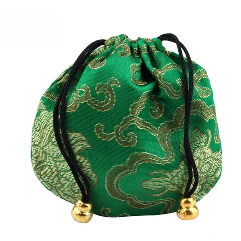 18 Brocade-Style Drawstring Bags for Buddhist Beads Bracelets & Cultural Play