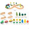 Wooden Train Set Kids Educational Toddler Toy for Home Playing Parents