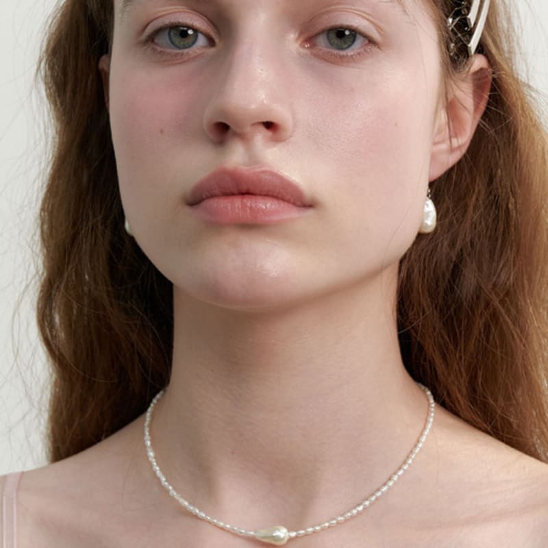 LOVE ME MONSTER Pure Pearl Mixed Necklace (L241MNK030)