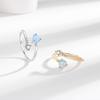 Elegant European-American Style Adjustable Opal Ring with Zircon for Women