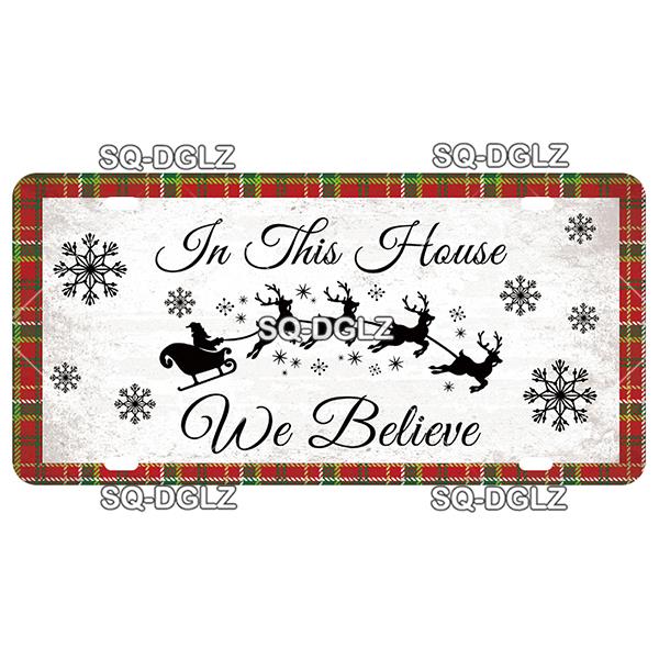 Christmas Vintage Metal Sign Welcome Tin Sign Vintage Door Decor Man Cave Plaque Home Decor Bar Sign Friend/Family Gift