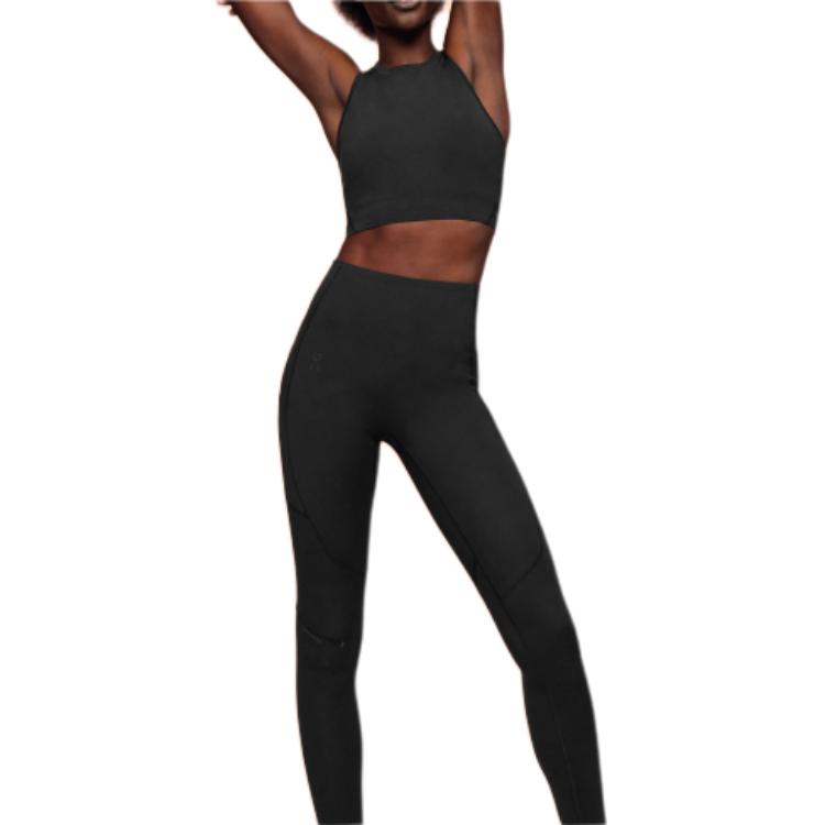On Movement Tights Lg 2 Solid High-Waisted Nine-Point Sports Pants Women Tights Black 1WE11900553