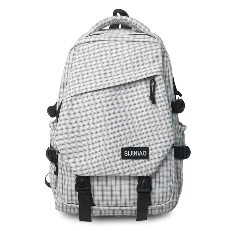 Mochila de Grande Capacidade Mochila Escolar para Campus Mochila Xadrez para o Trabalho