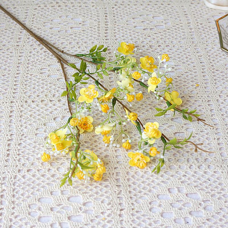 

64cm Single Small Flowers Pearl Plum Artificial Flower Silk Flower Household Living Room Study Courtyard Stage Decoration Flower 64cm 1pc