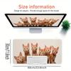 1pc Large Gaming Mouse Pad, UV Reactive Non-Slip Desk Mat, Washable PolyesterCate, Ginger, KittensComputer Pad with Vibrant Game Machine Pri