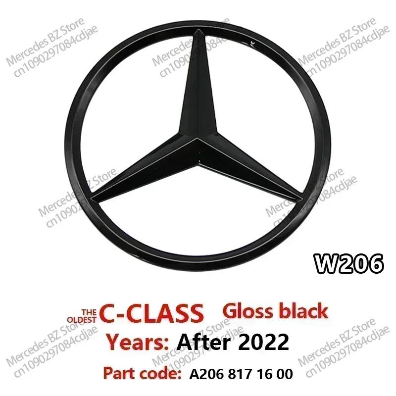 CRU1 81mm ABS Car Rear Badge Sticker 3pins Snap Trunk Emblem Decal For Mercedes Benz C-class C450 C43 AMG W205 2016-2021 A2058174500