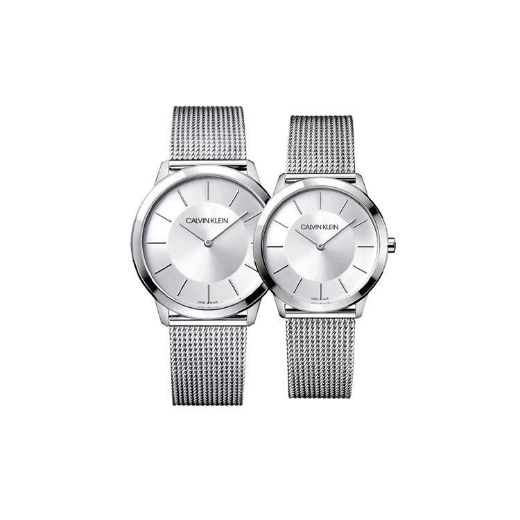 

Calvin Klein Quartz Watch Stainless Steel Band 40Mm 35Mm Silver Dial 50M Water Resistant Unisex watches K3M22126/K3M21126 Silver Dial