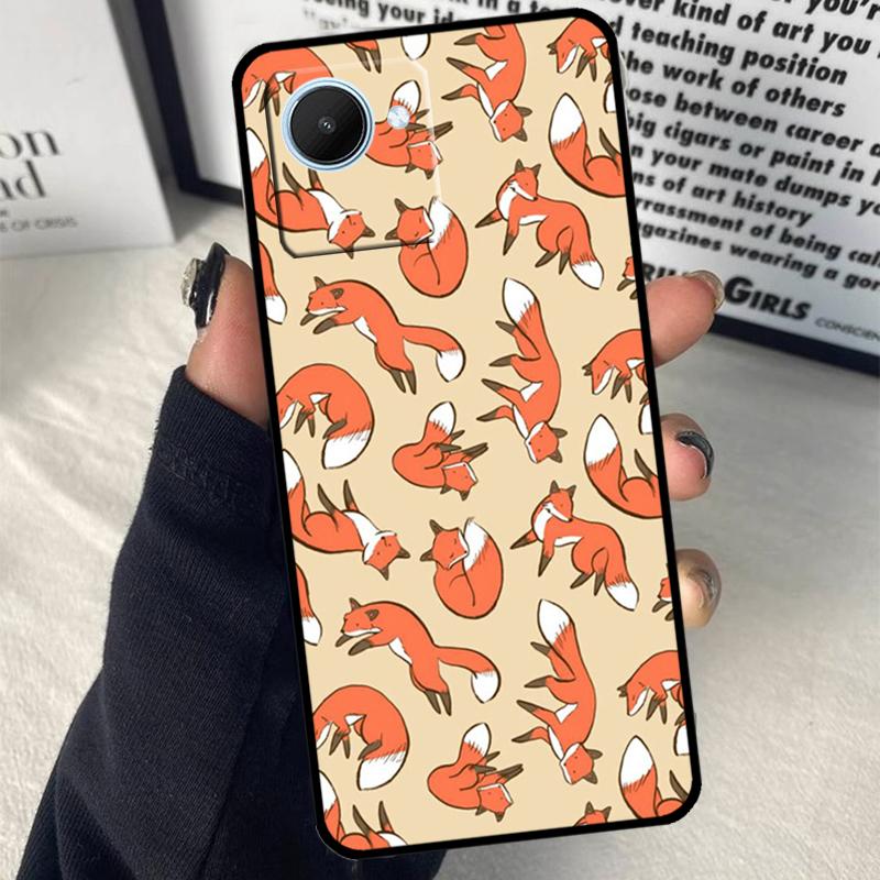 Cartoon Foxes Animal For Realme 15 14 10 11 12 13 Pro Plus C65 C67 C71 C63 C61 C55 C51 C53 C75 GT6 GT7 Pro Case