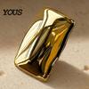 Comfortable Long-lasting Earrings 1 Pair Chunky for Women, Silver/Gold Statement Elegant Lightweight Drop Stud Earrings, Geometric Square Jewelry Gift
