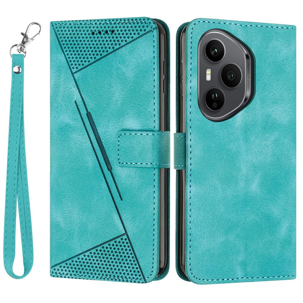 Leather Case for Honor 400 Pro 5G (Global) Imprinted Triangle Phone Cover