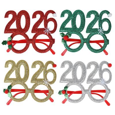 Funny Digital Glasses Frame For Christmas New Year Eve Party Decoration Supplies Creative Photo Booth Prop Kids Gift Favors
