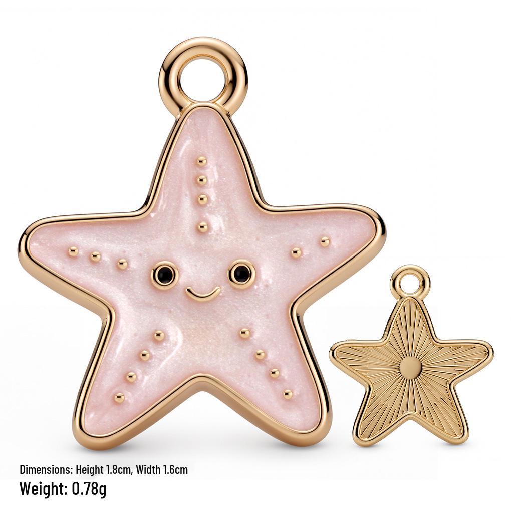 Colorful Alloy Ocean Charm Pendant for DIY Bracelets & Keychains