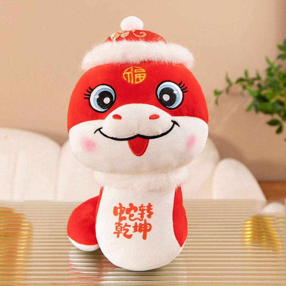 Chinese Style Snake Year Plush Toy Big Eyes Lucky Snake Doll Plushies  Home Decor