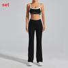 Abstract Sportswear Set For Women With Quick Dry Fabric Perfect For Running And Fitness Activities