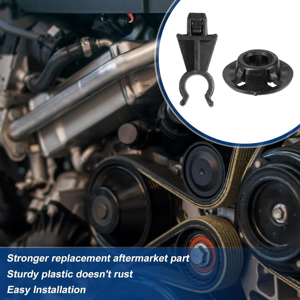 ACROPIX Hood Prop Rod Holder Hood Clips Hood Rod Clip Fit for Nissan Pathfinder R51 2005-2012 for Nissan Xterra 2005-2013 No.657732J000/65722EB300 -