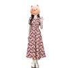 2026 Plus Size French V-neck High-waisted Print Dress - Elegant Slimming Summer Style for Women