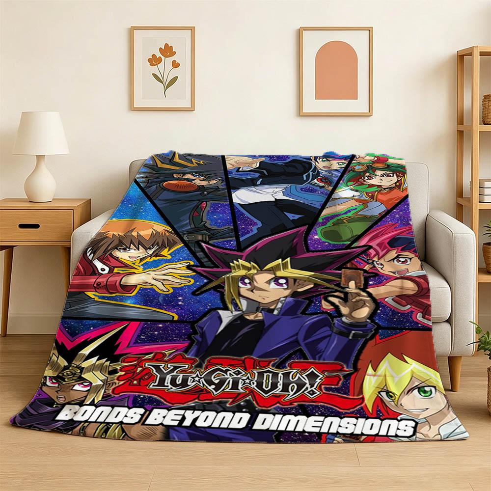 Cartton Y-Yu Gi O-Oh Japan Anime Game 3D Flannel Blanket Soft Throw Blanket Art For Home Decor Bedroom Bed Sofa Picnic Fans Gift