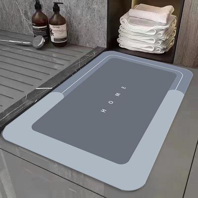 Modern Simple Bathroom Door Mat Bathroom Absorbent Diatom Mud Foot Mat Quick Dry Bathroom Diatom Mud Door Mat