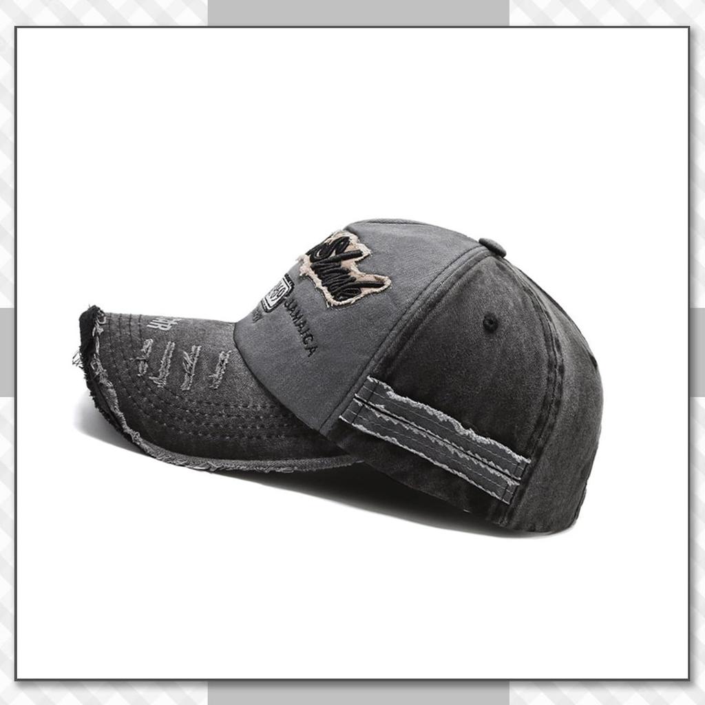 Chrome Crane CB207 Denim with Distressed for Men and Women (Red) Hat/Cap Finish, Adjustable, Stylish, Casual, Spring/Summer,