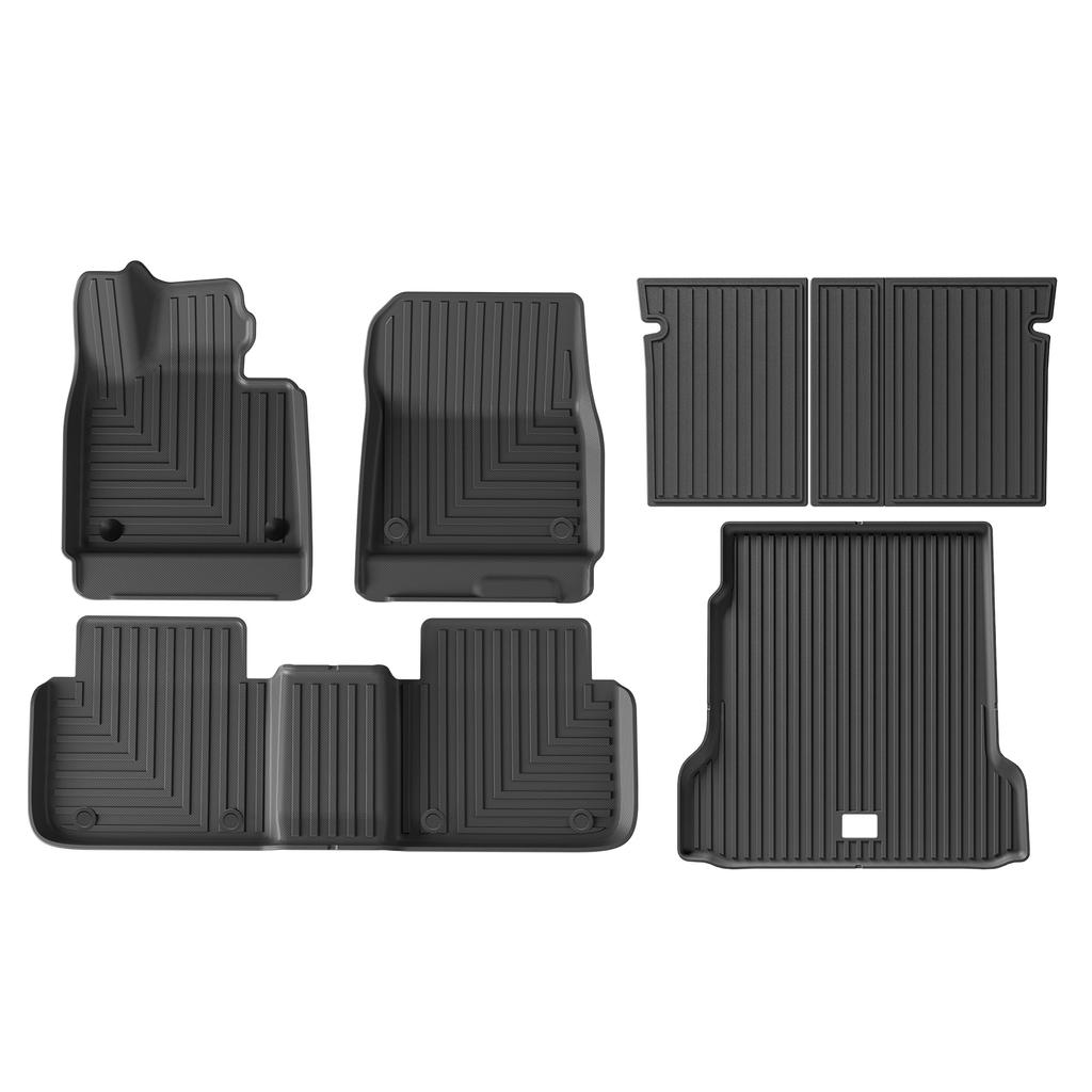 for Xpeng P7/P7i 2022 2023 2024 Car Floor Mats Cargo Liner Trunk Pad TPE 3D Foot Mat Waterproof Odorless Tray BLACK