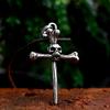 Vintage Fashion Skull Cross Punk Pánský přívěsek náhrdelník Hip Hop Biker Steampunk Jewelry