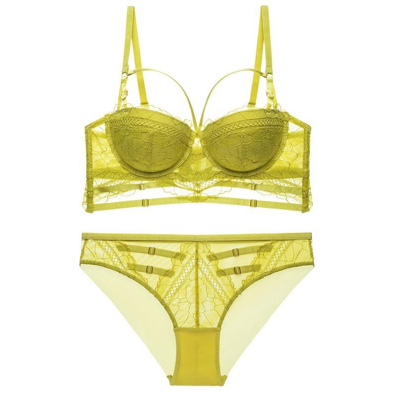 Sexy underwear small breasts show big gathering anti-sagging bra straps hollow lace underwear women