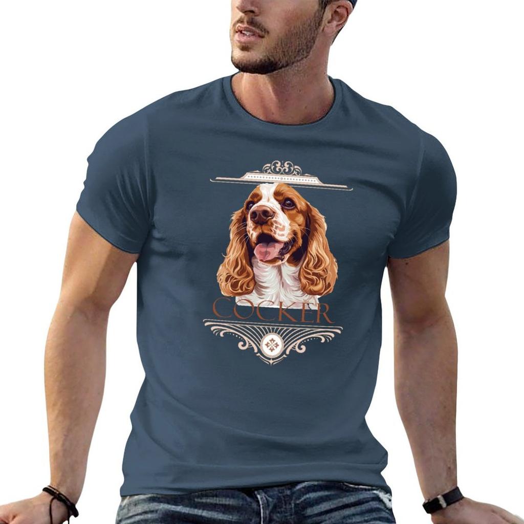 Cocker Spaniel Red And White Classic Design Tshirt Funny T Shirts Cotton Unisex T Shirts For Unisex Tshirt