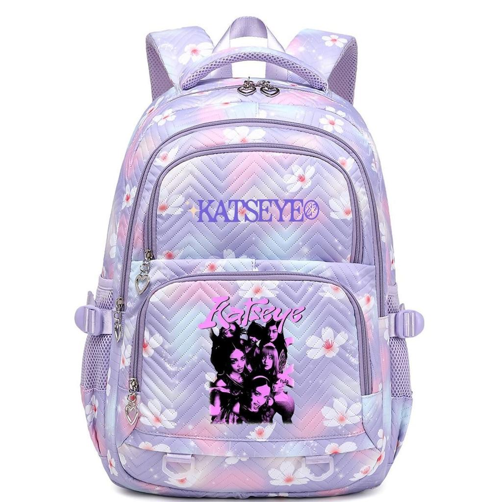 Mochila con Estampado de Ojo de Gato, Bolso Escolar Dulce y Fresco de Gran Capacidad para Estudiantes de Secundaria
