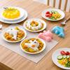 Cute Food Molds 4PCS Rice Ball Molds, Rabbits Dolphins Flowers And Long Shape, Onigiri Maker Press Portable Grade PP Sushi for DIY Japanese