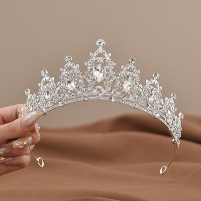 Obręcz do włosów Błyszczące kryształki Inkrustowane liście Ozdoba korona ślubna Urodziny Impreza Stop Opaska na głowę Akcesoria do włosów