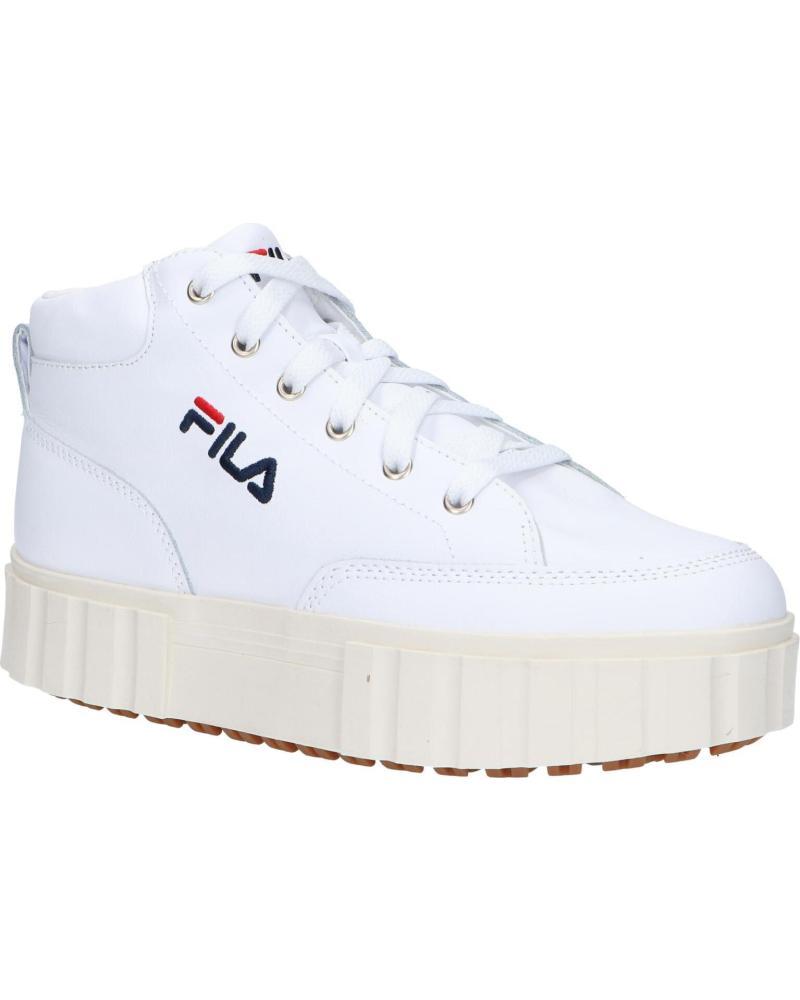 Joom Fila Damen Weiß Sandblast L Mid Sneaker Synthetisches Obermaterial Cm